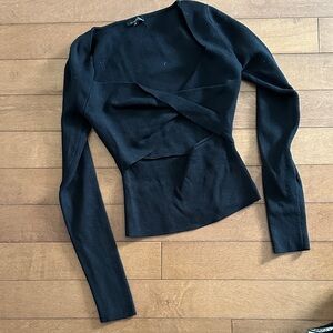 Dynamite Black Wrap-Style Women's Top